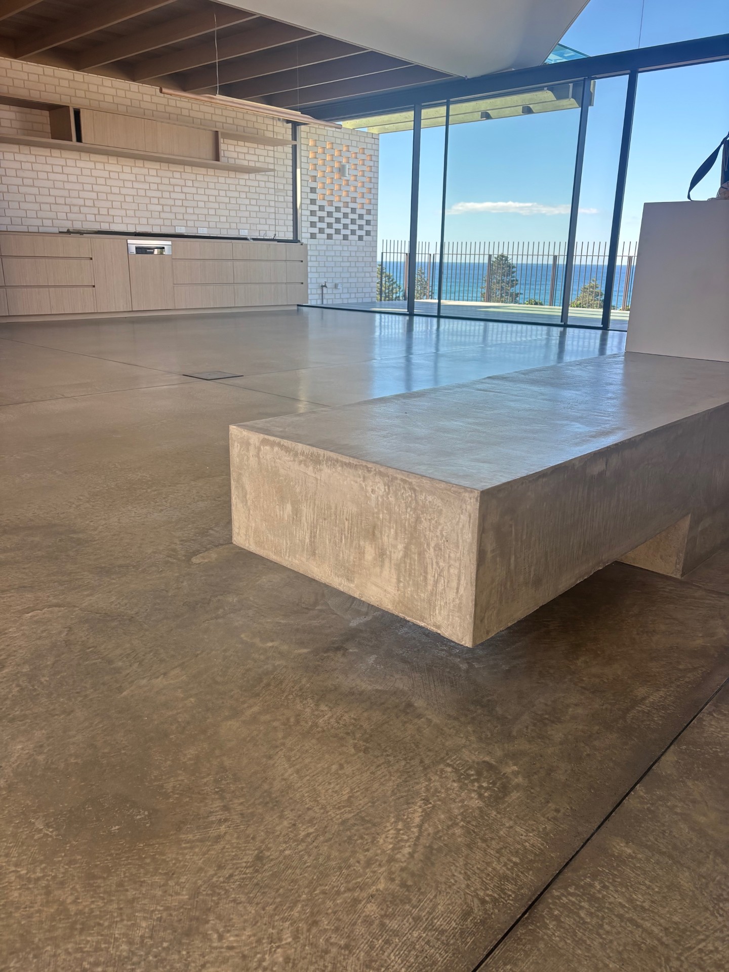 burnished concrete floor