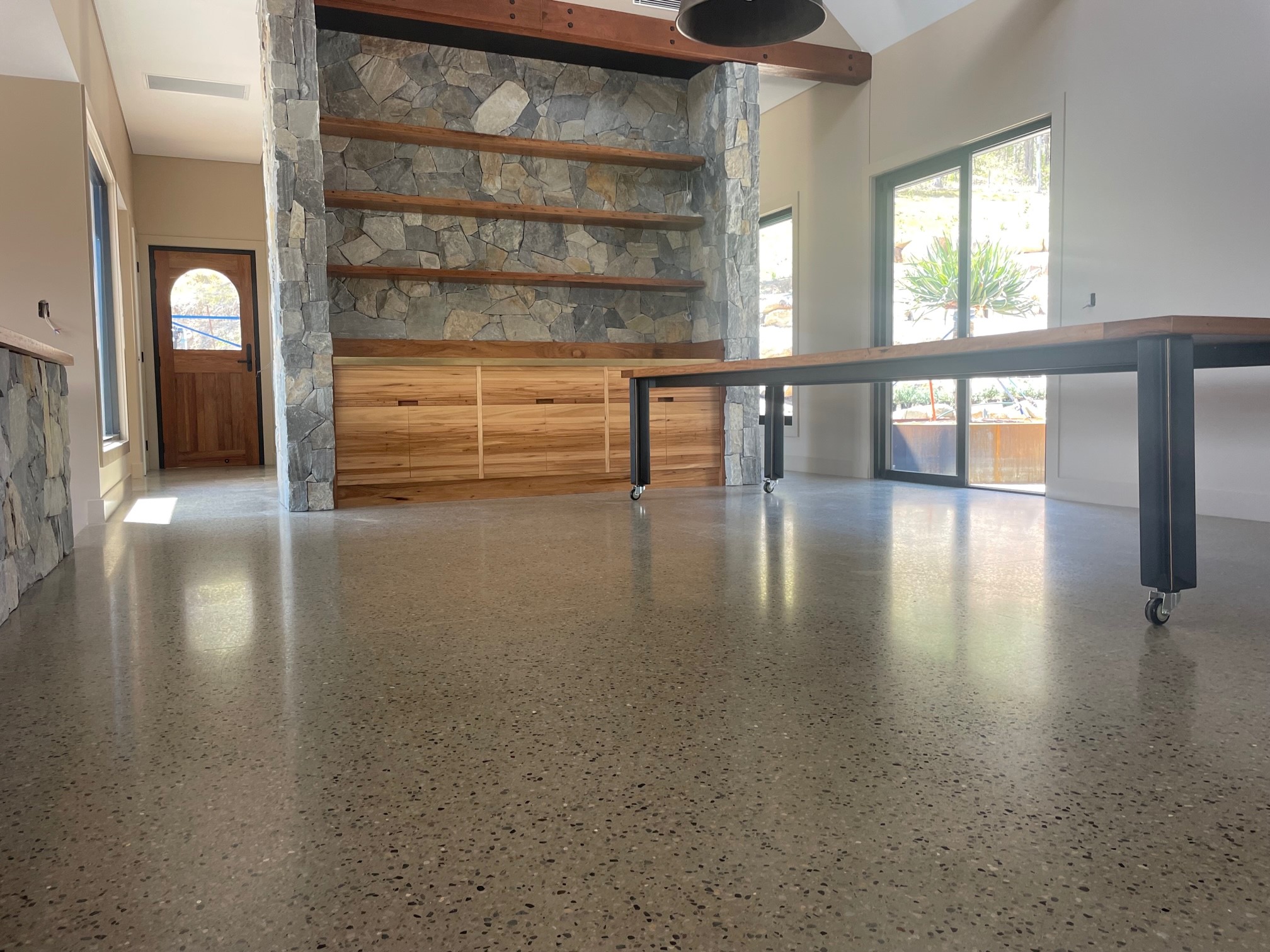 Polished concrete floor
