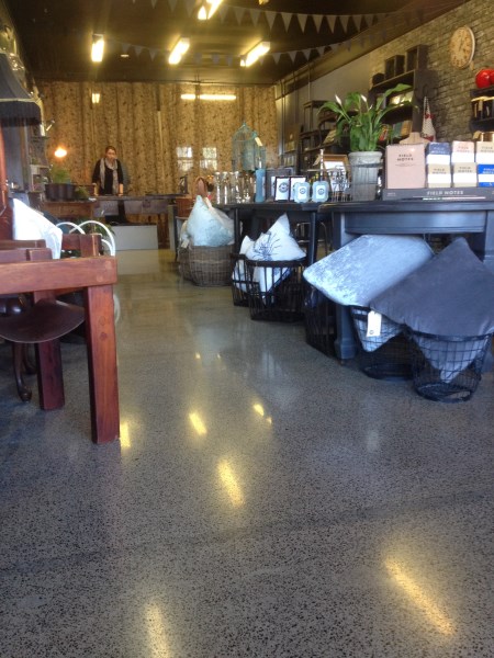 retail shop polished concrete