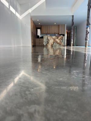 burnished concrete floor