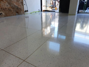 black and white terrazzo
