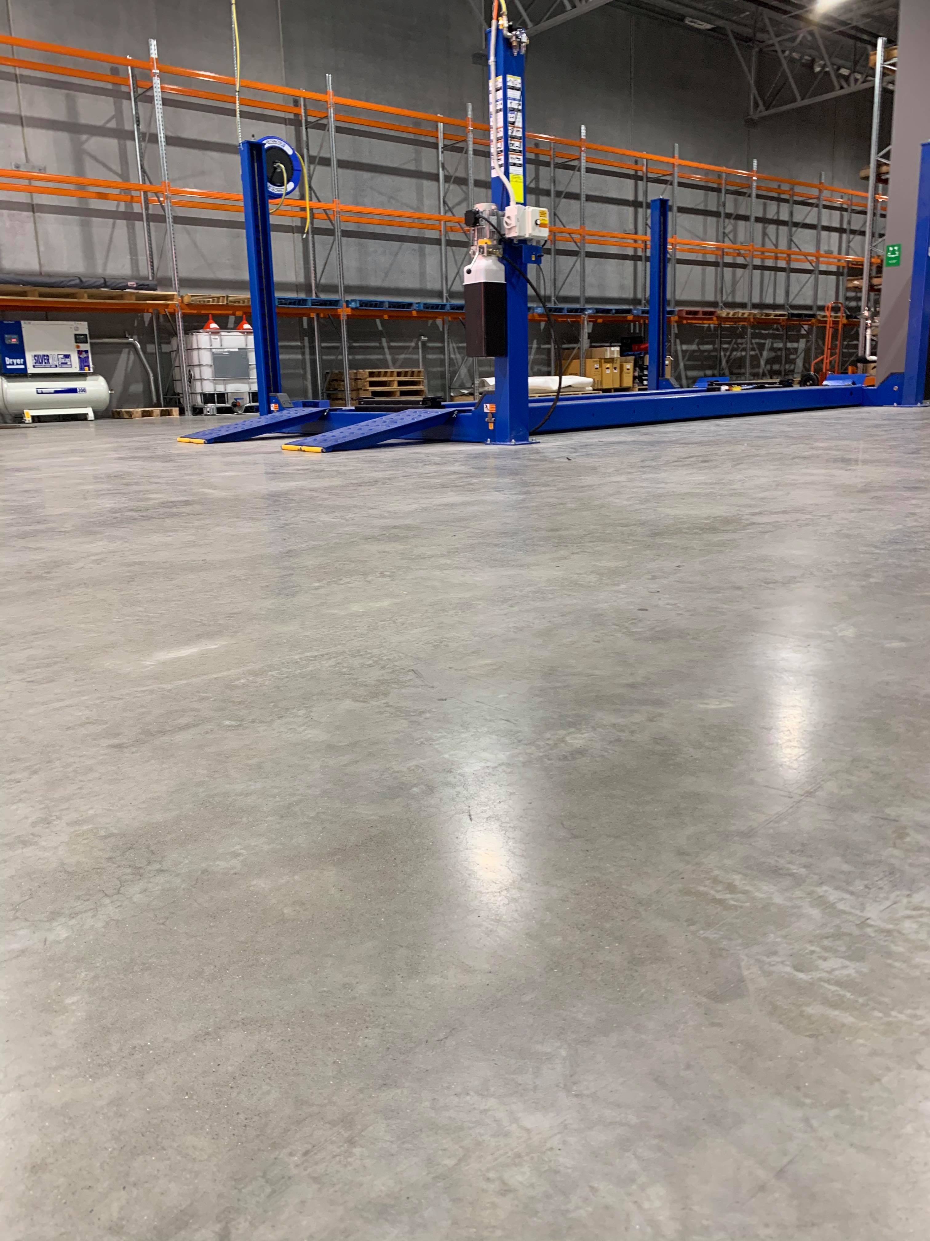 warehouses diamond polished concrete