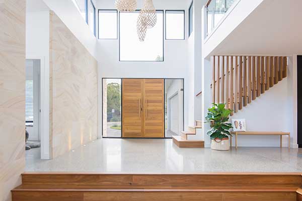 polished concrete floor entry