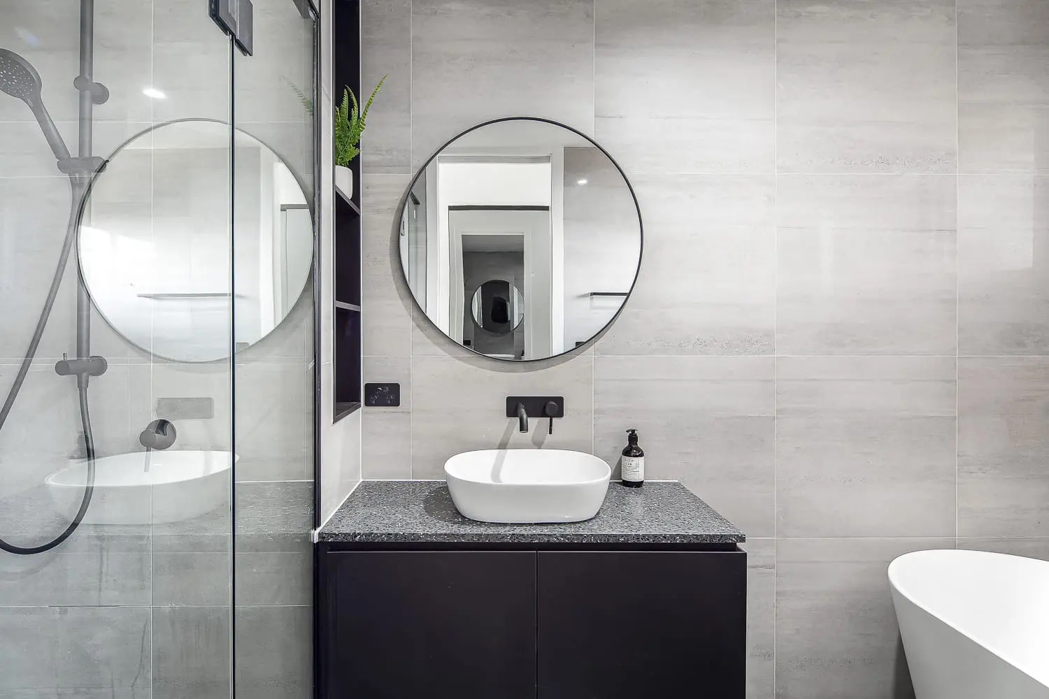 bathroom benchtop terrazzo